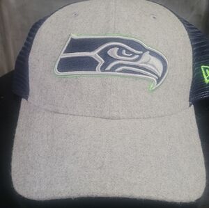 Seattle Seahawks Hat Cap One size Adjustable 9Forty9Fifty Grey and Blue New Era